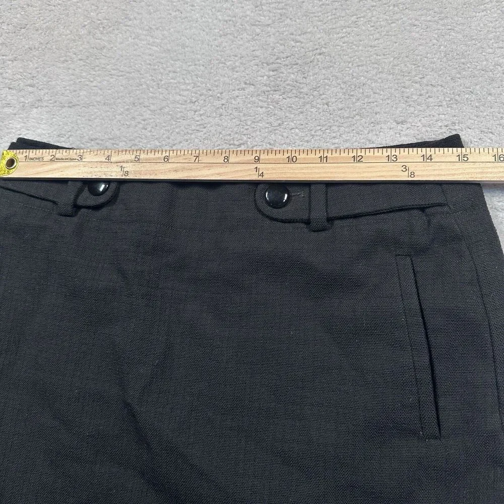 Y2K Banana Republic 100% Wool Pencil Skirt Women's Size 6 Black See‎ Desc.